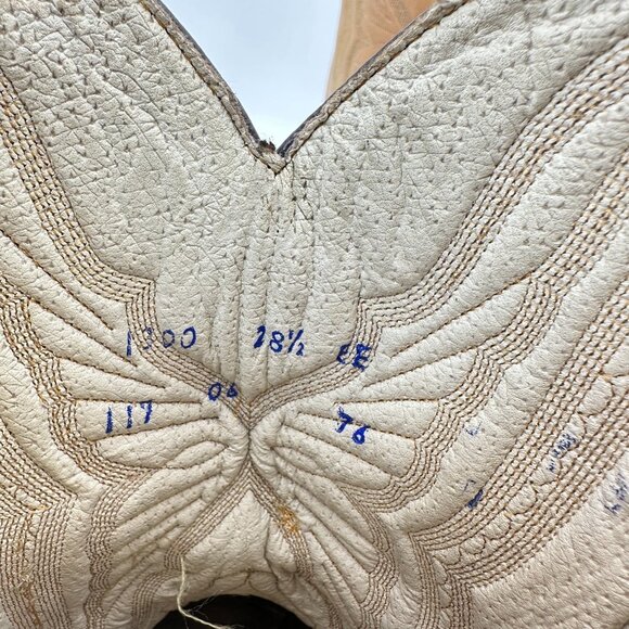 Botas Jaca Men Size MEX 28.5 EE US 10.5 Brown Leather Cowboy Western Boot - Picture 10 of 14